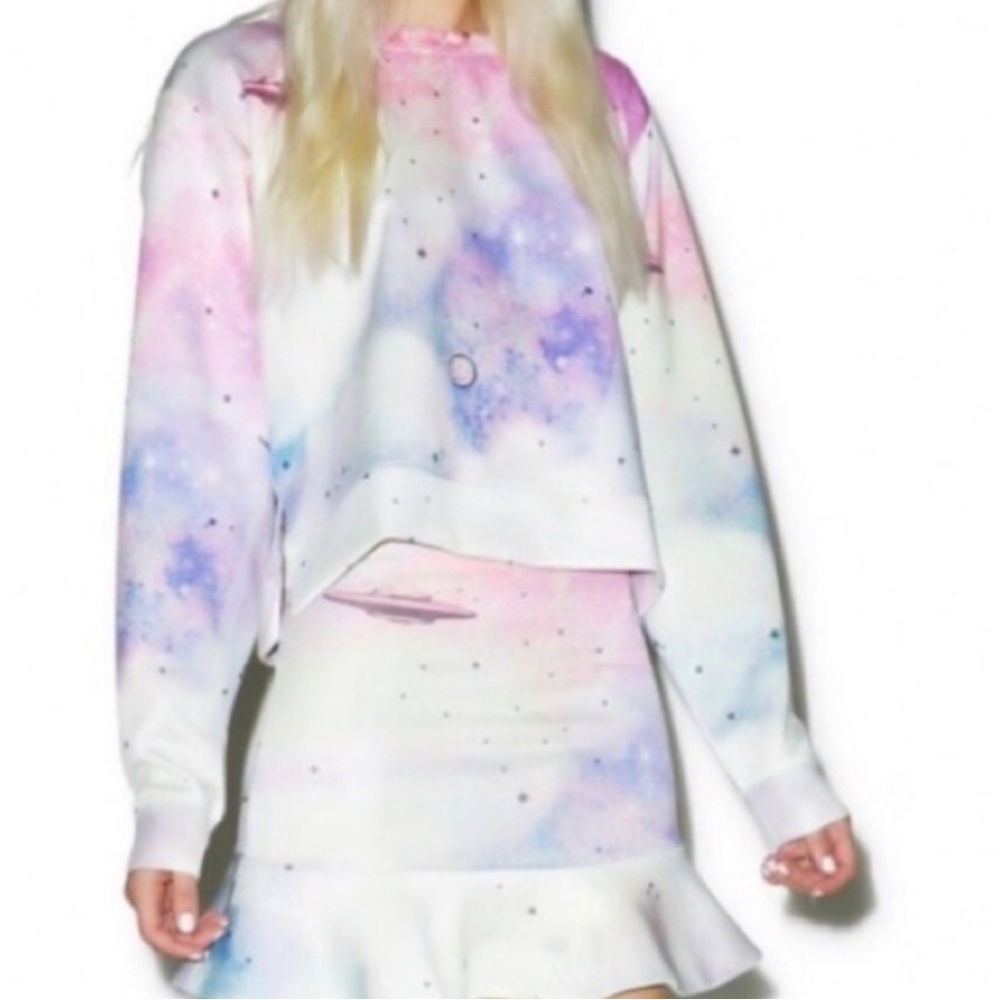 Wildfox Space Cadet Pop Art Pullover Sweater